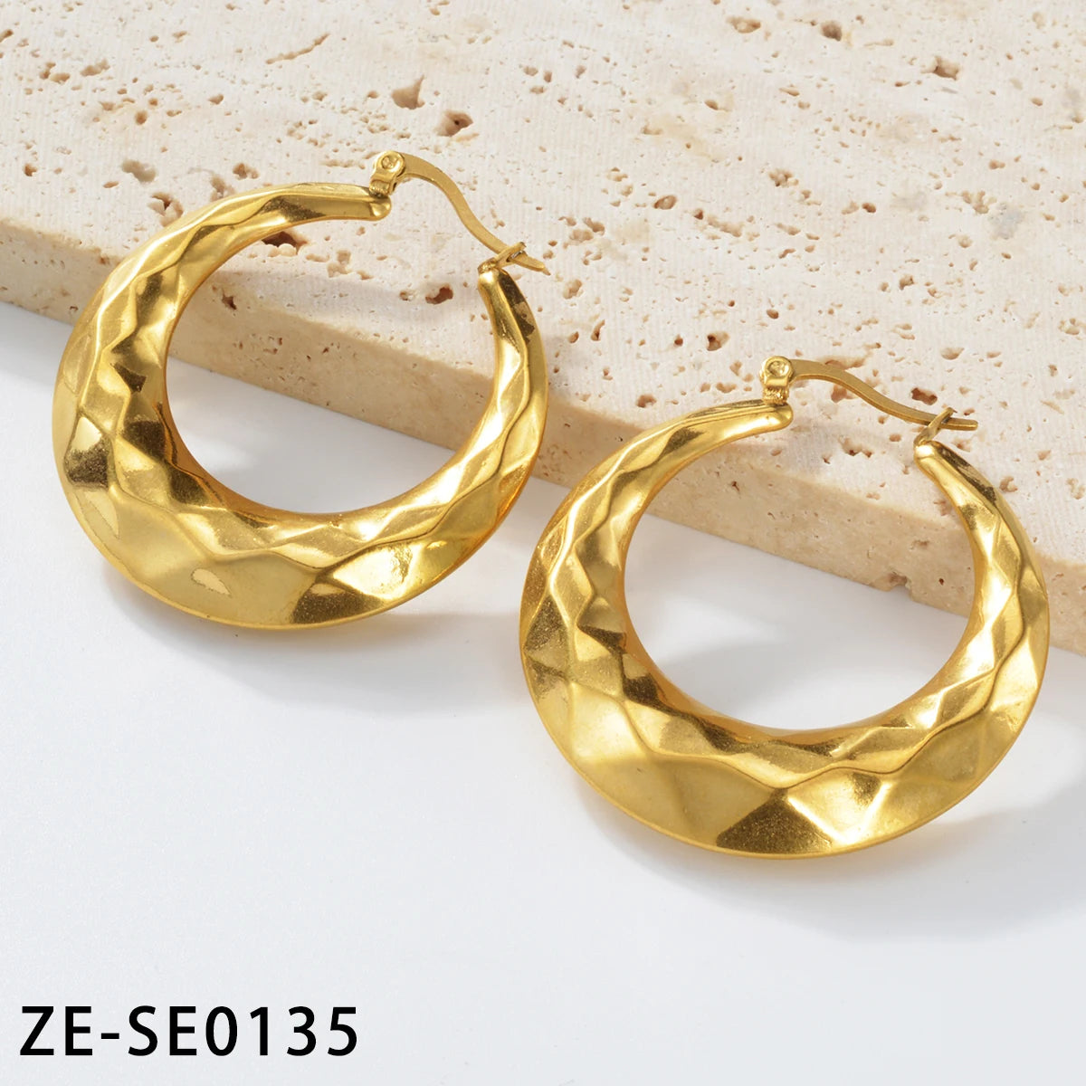 ZEADear Jewelry Gold Color Large Drop Earring Fashion Statement Stainless Steel Piercing Ear Jewelry For Women Party Gifts