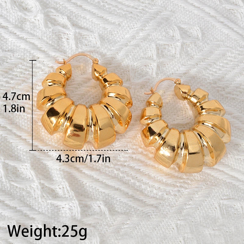 ZEADear Jewelry Geometry Hoop Earrings for Women African Fashion Gold Color Drop Jewellery Personality Wedding Party Lady Gift