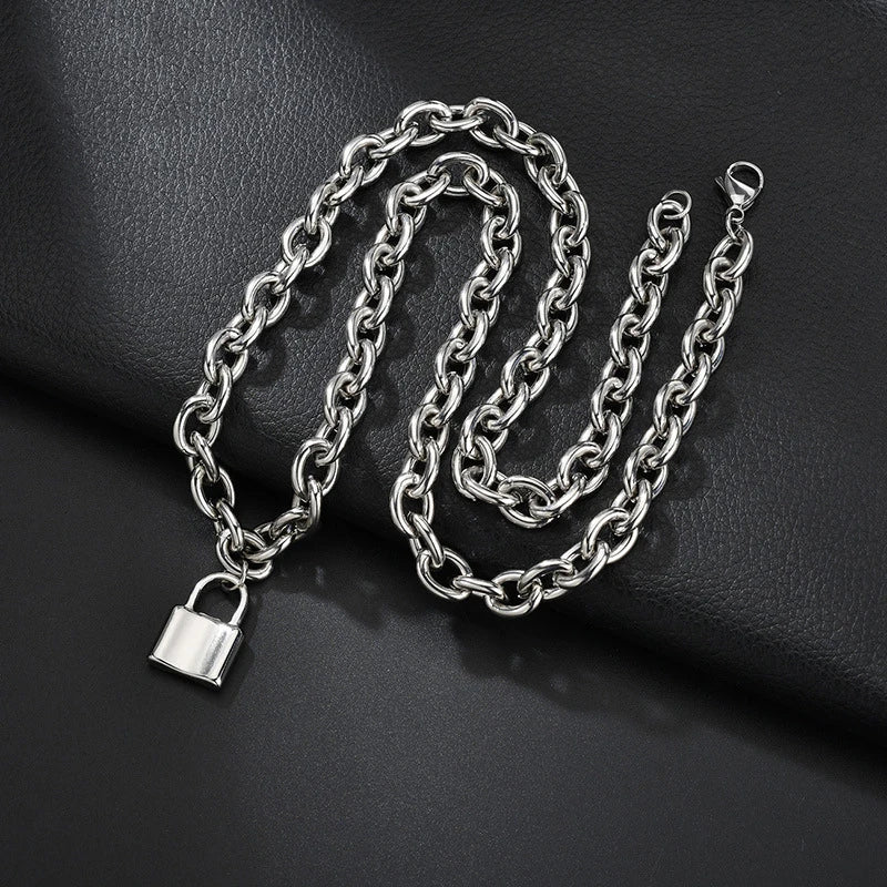 Lock Bracelet Women Stainless Steel O Chain Bracelet on Hand Fashion Charm Bracelet Hip Hop Gifts for Male Accessories Wholesale