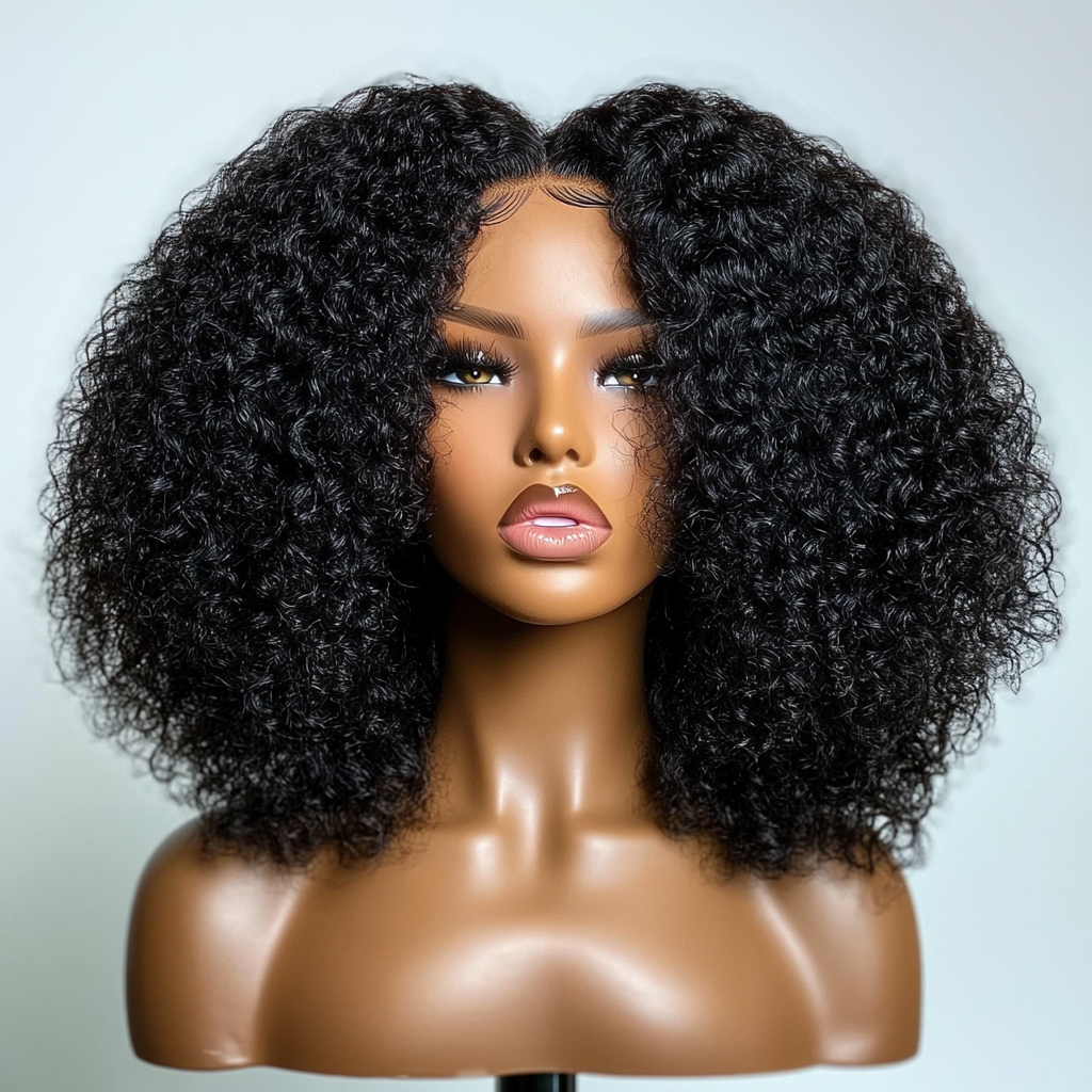 Keisha - Luxury Pre-bleached knots ready to wear Bob Wig Tight Curly Human Hair Wigs Luxe Natural High Quality