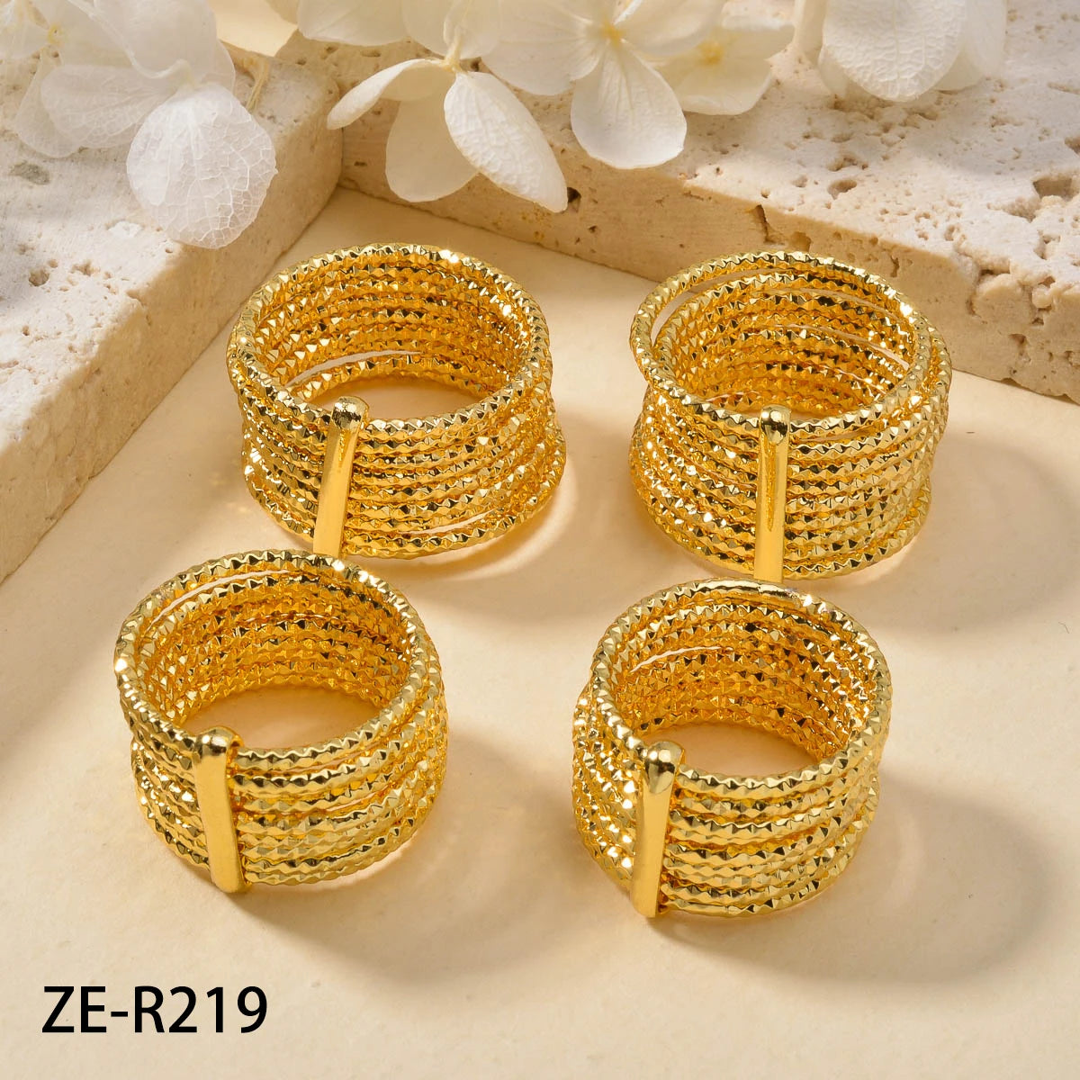 ZEADear Copper Ring Multi Layered Rings Finger Fashion Jewelry Men Women Party Birthday Gift Punk Hiphop Luxury