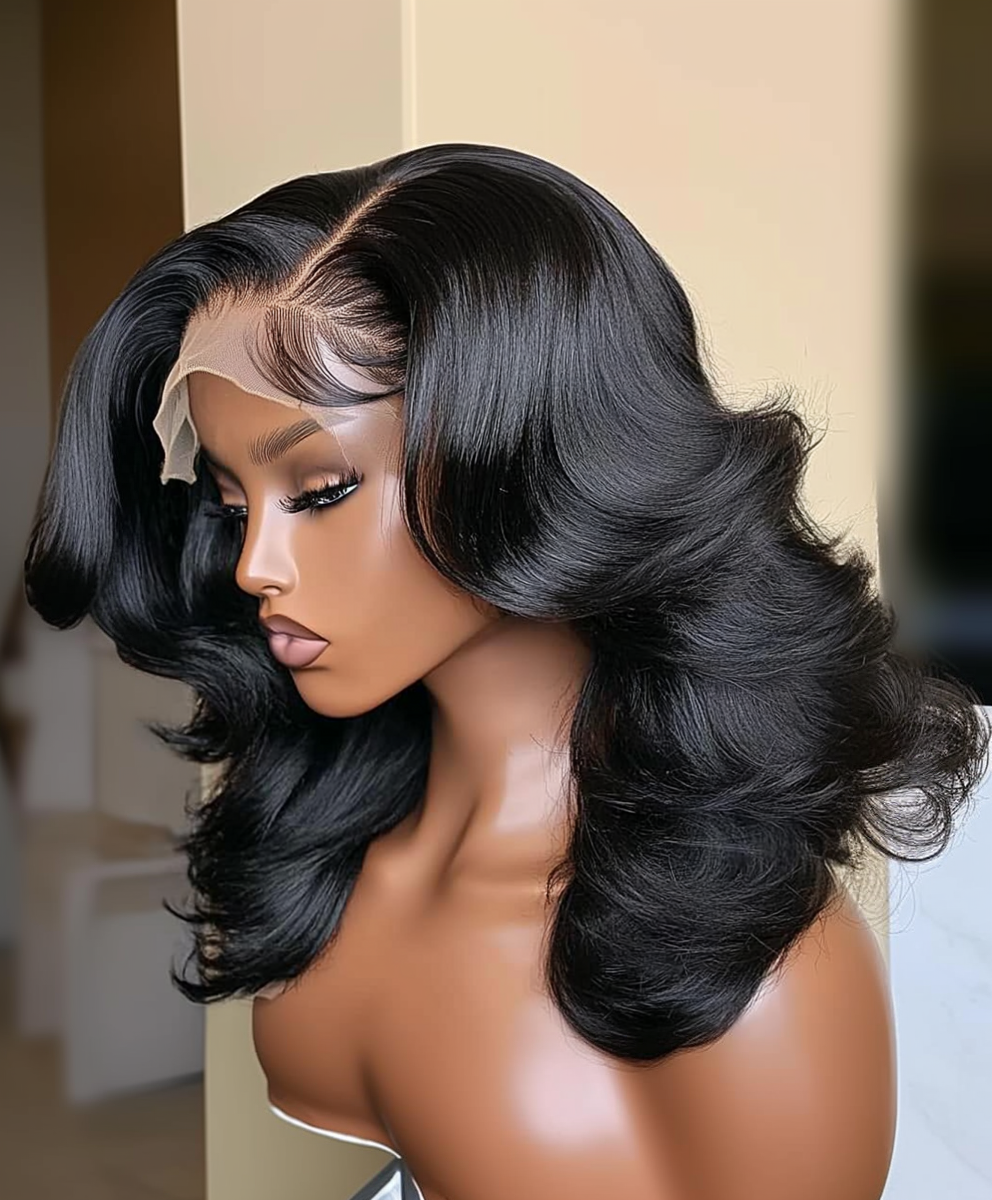 Lisa - Luxury Body Wave Human Hair BOB Wig Luxe bouncy Silky elegant classy