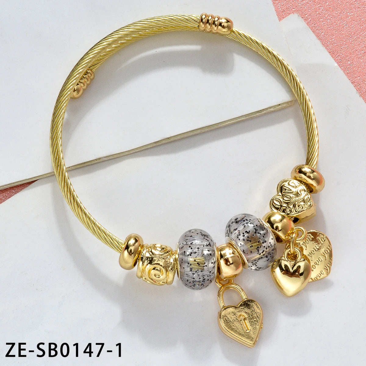 ZEADear Jewelry Pandora Bracelet Gold Color Stainless Steel Cable Wire Bangle Heart Tree of Life Charm For Women Birthday Gifts