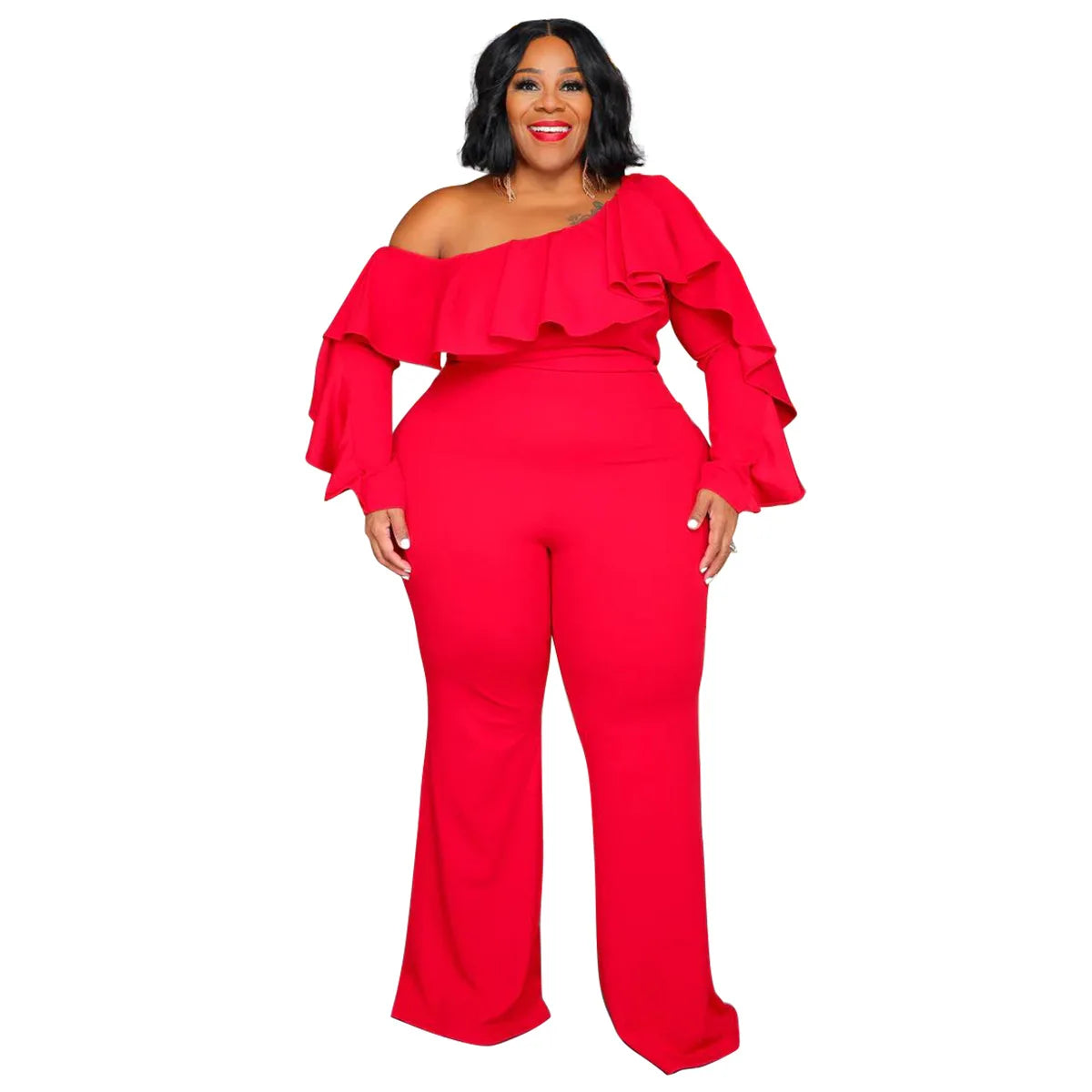 Plus Size Women Clothes Jumpsuit Summer Clothes Black Urban Leisure Bodysuit New 2024 Wide Leg Jumpsuit Wholesale Dropshipping