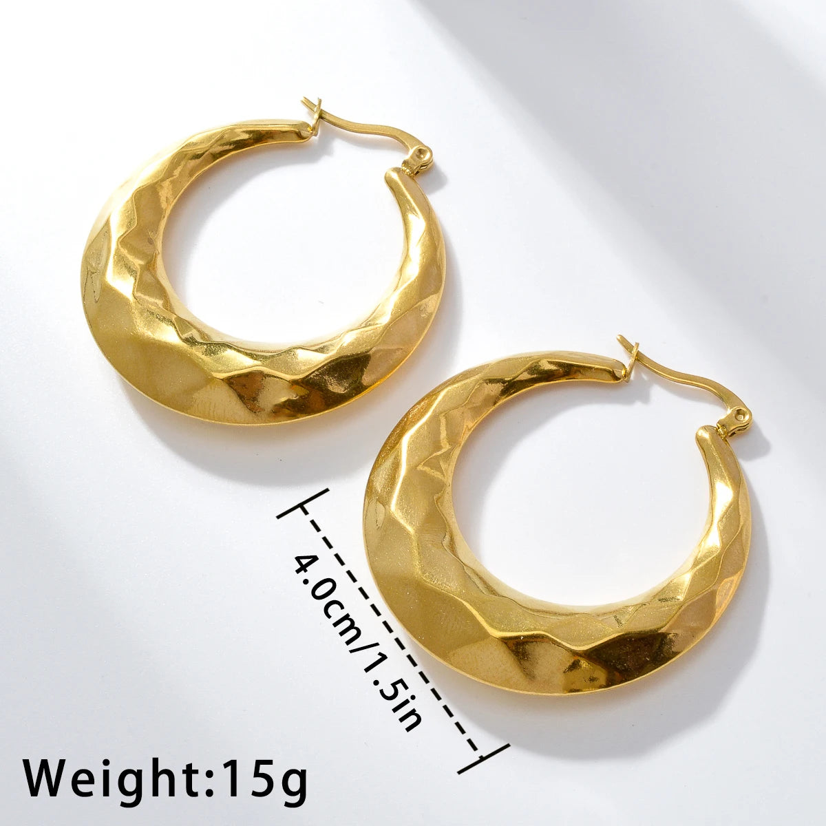 ZEADear Jewelry Gold Color Large Drop Earring Fashion Statement Stainless Steel Piercing Ear Jewelry For Women Party Gifts