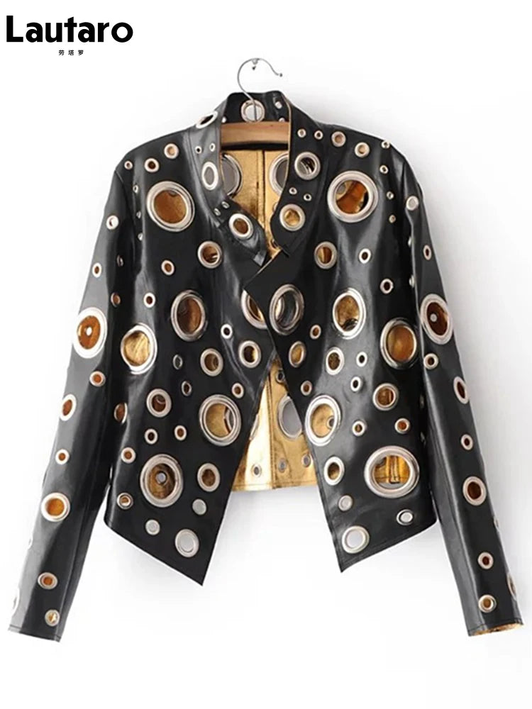 https://ae01.alicdn.com/kf/S2a1796873ab7411fbbda953ca74b7549B/Lautaro-Runway-Cut-Out-Short-Faux-Leather-Jacket-Golden-Rivet-Cool-Stylish-Designer-Clothes-Women-European.jpg