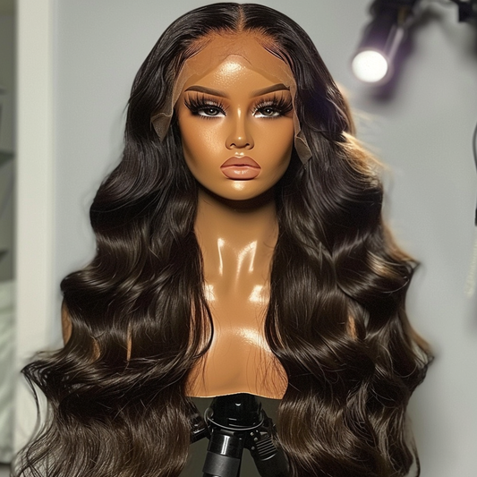 Diamond - Luxury Loose Wave Human Hair Lace Front Wig Full Lace Wig Long Elegant Silky Bouncy Flowy Magic