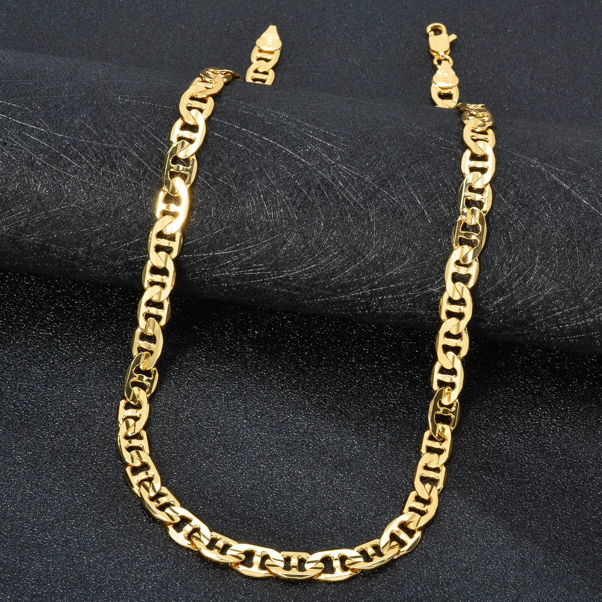 Simple Luxury Italy 750 18k Jewelry Gold Plated Copper Chain Necklace for Women Links Jewelry Man Neck Accessories Charms Gift