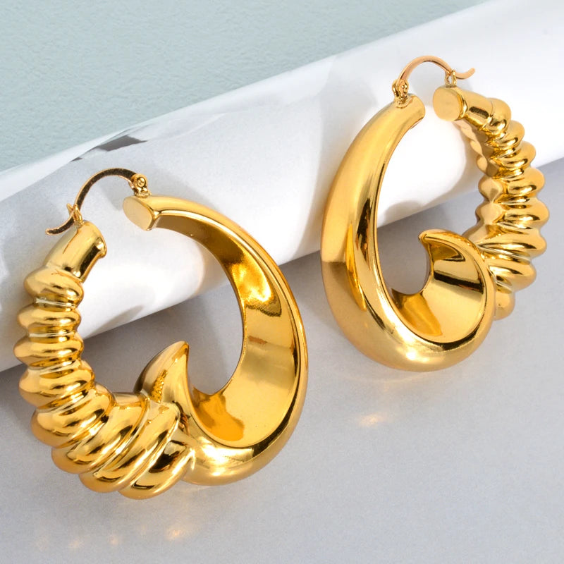 ZEADear Jewelry Geometry Hoop Earrings for Women African Fashion Gold Color Drop Jewellery Personality Wedding Party Lady Gift